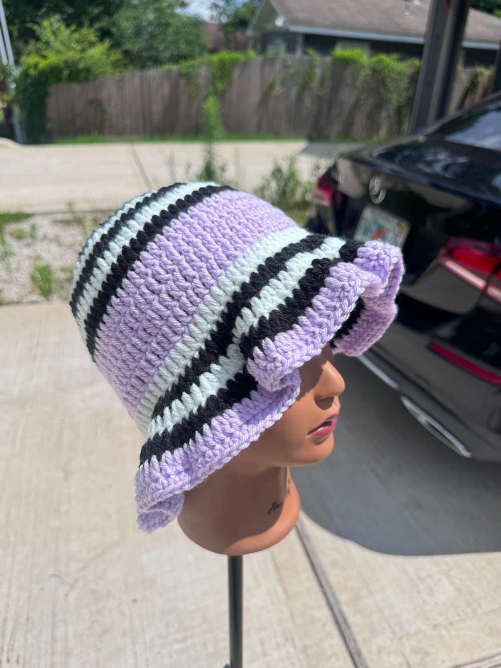 Handmade Crochet Ruffle Hat - Picture 8 of 15